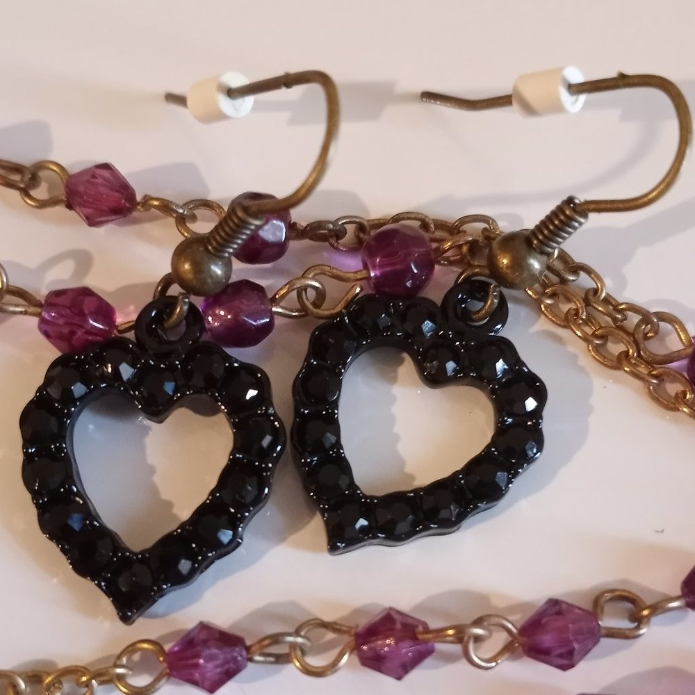 Black Gem Earrings